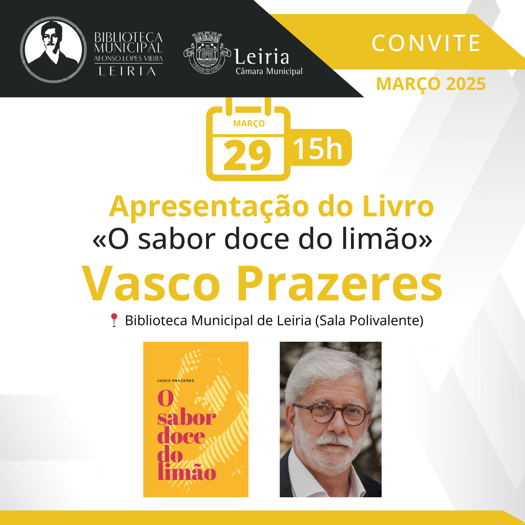 Médico Vasco Prazeres apresenta o «O Sabor Doce Do Limão» na Biblioteca Municipal