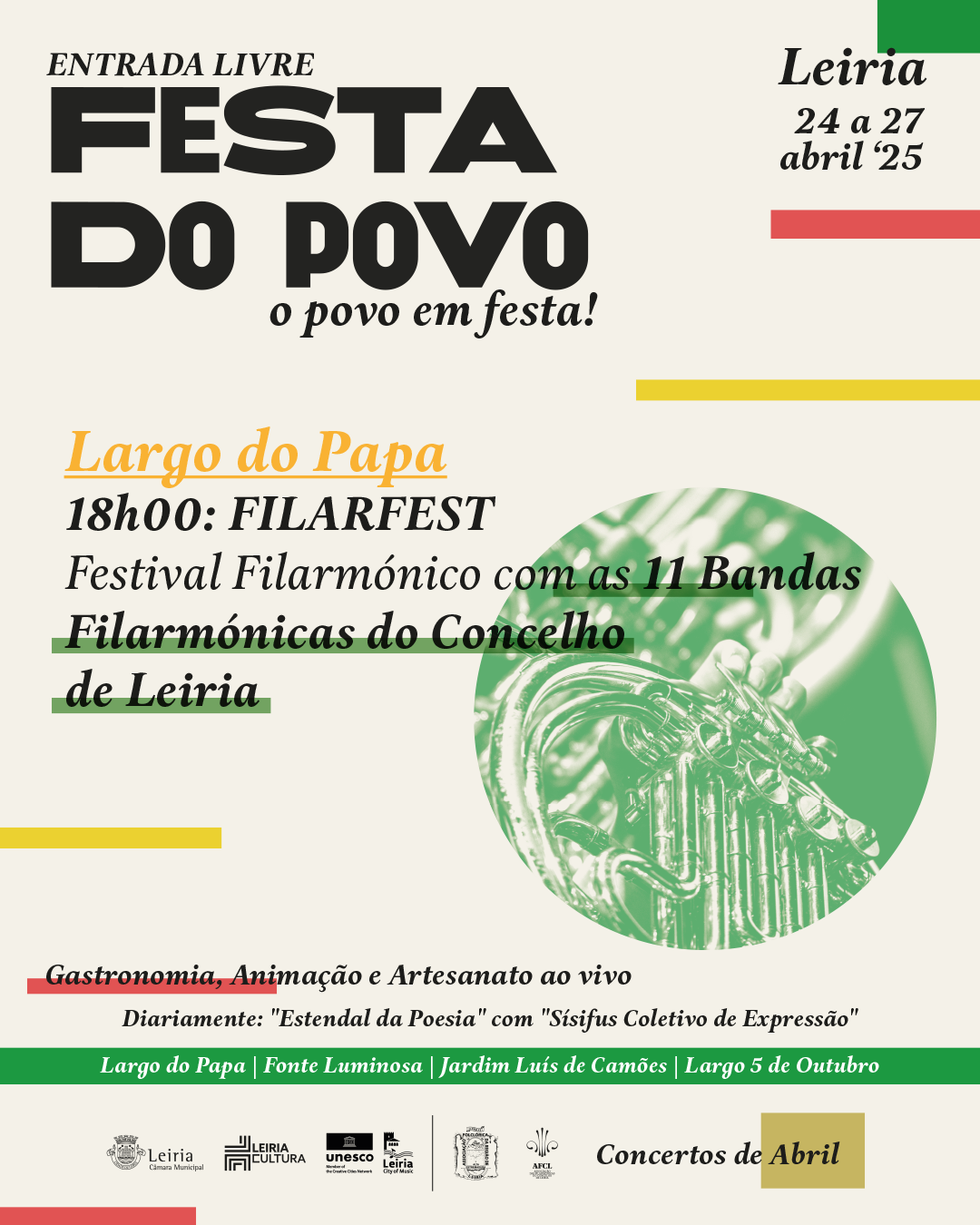 Leiria acolhe I Festival Filarmónico com a participação de mais de 650 músicos