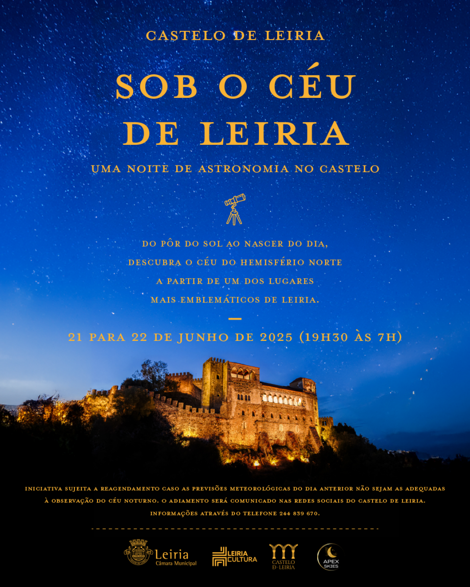 O céu noturno será o grande protagonista de uma noite muito especial no Castelo de Leiria