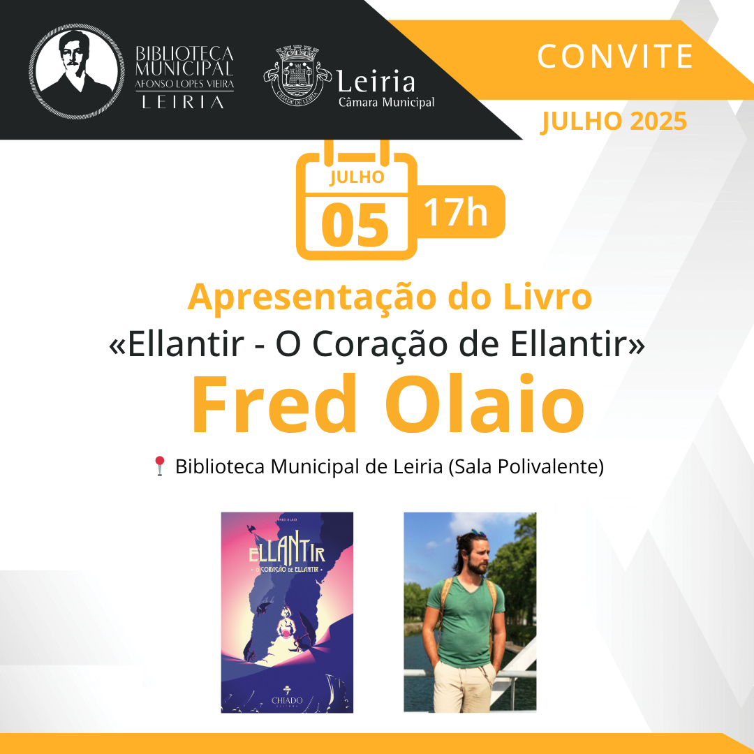 Fred Olaio apresenta o livro «Ellantir – O Coração de Ellantir» na Biblioteca Municipal