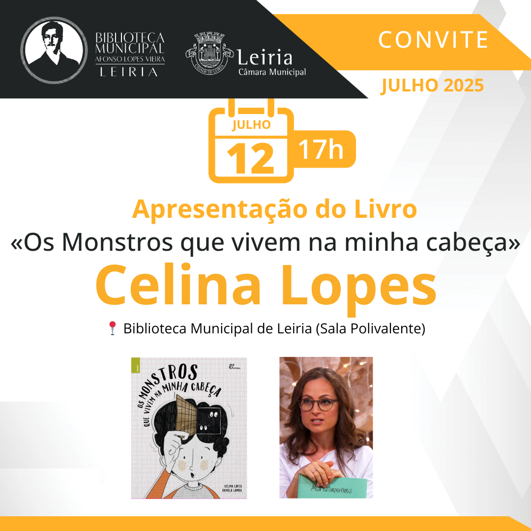 Escritora Celina Lopes apresenta livro infantil «Os Monstros que vivem na minha cabeça» na Biblio...