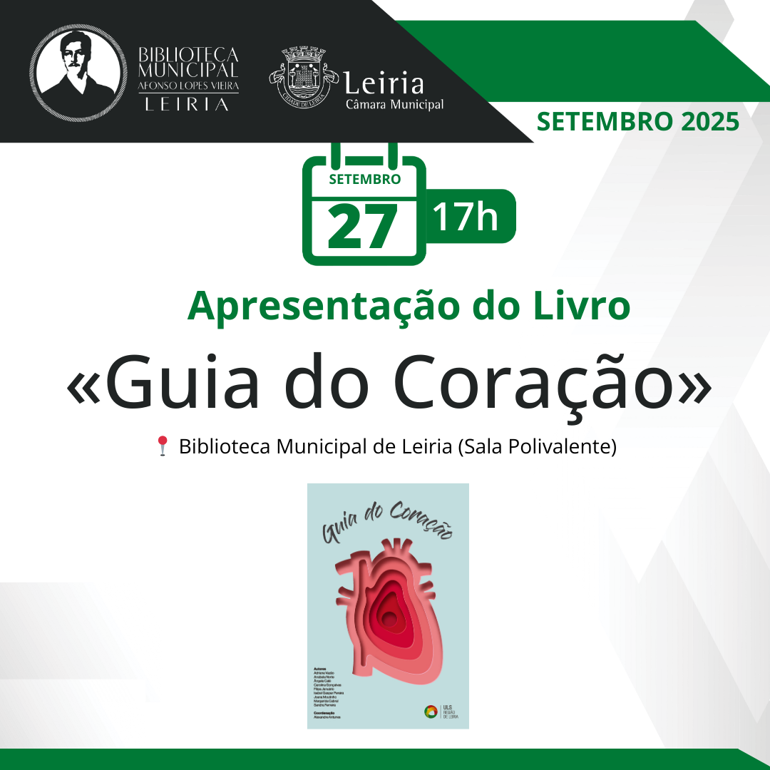 Apresentação do livro "Guia do Coração" na Biblioteca Municipal de Leiria