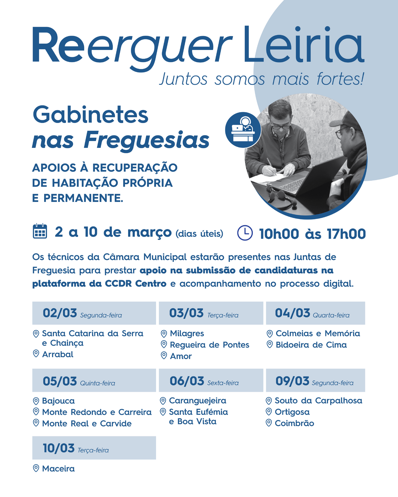 gabinetes nas freguesias